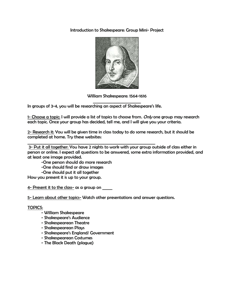 Реферат: ShakespeareS Biography Essay Research Paper Shakespeare