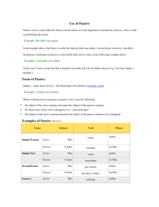 Examples of Passive