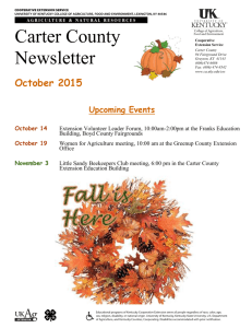 October 2015 Newsletter - Carter County Cooperative Extension