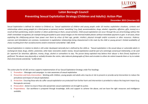 LBC Child Sexual Exploitation Strategy Action Plan