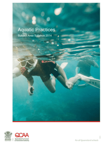 Aquatic Practices - Queensland Curriculum and Assessment Authority