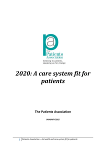 The Patients Association Strategy