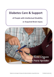 Diabetes Care and Support of People with an Intellectual Disability