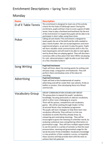 Spring Enrichments 2016