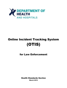 OTIS User Guide for Law Enforcement