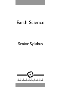Earth Science - Queensland Curriculum and Assessment Authority