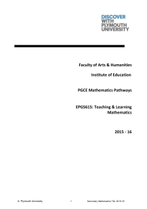 Maths teaching and learning module booklet 2015 2016