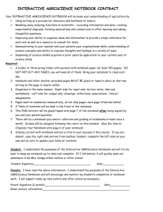 INB Contract and Rubric - NAAE Communities of Practice