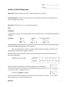 Section 2.5 Best Fitting Lines