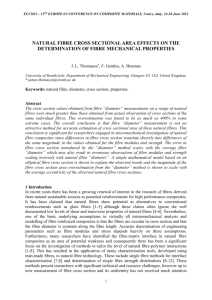 Thomason JL Pure Natural fibre cross sectional area effects on the