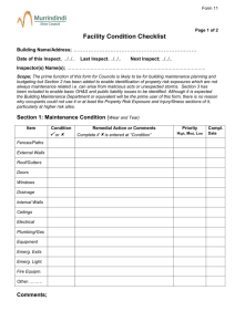 Facility Condition Checklist