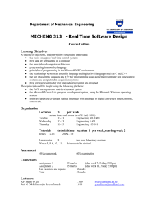 MECHENG 313 - Real Time Software Design