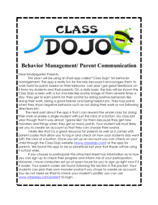 Class Dojo Parent Letter