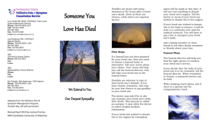 Someone you love has died brochure