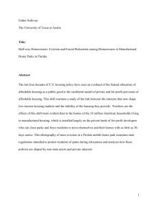 Half-way Homeowners: Eviction and Forced Relocation among