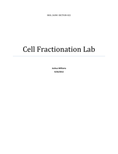 Cell Fractionation Lab