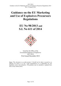 Guidance on the EU Marketing and Use of Explosives Precursors