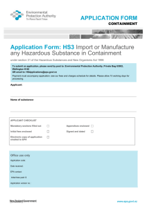 Application Form: HS3 Import or Manufacture any Hazardous