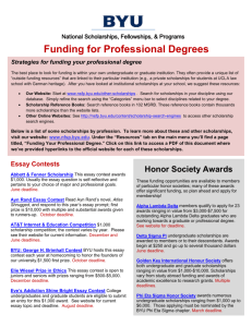 Funding for Professional Degrees