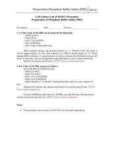 Preparation Phosphate Buffer Saline (PBS)