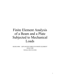 Finite Element Analysis of a Beam and a Plate Subjected to
