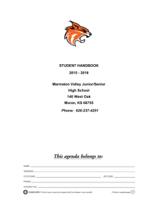 student handbook - Marmaton Valley Schools