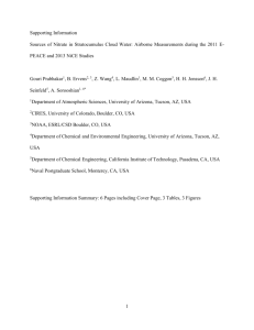 Sources of nitrate in stratocumulus cloud water: Airborne