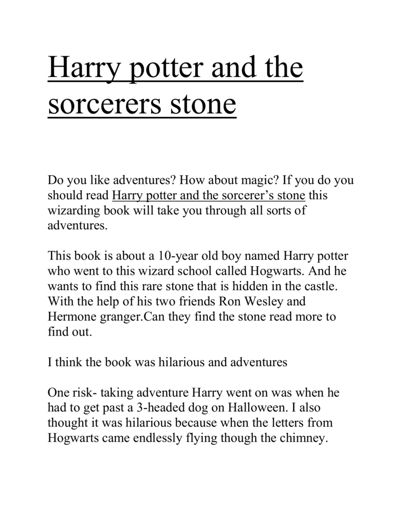 short book review on harry potter