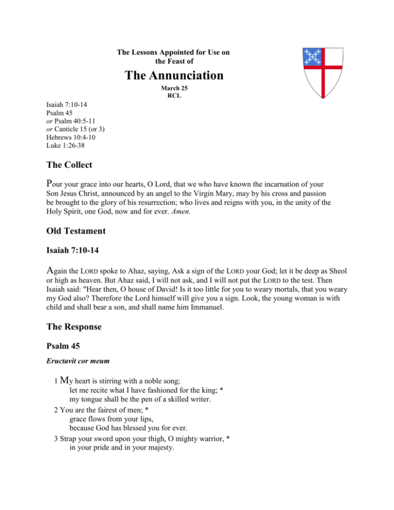 Word Document The Lectionary Page