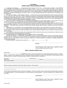 Waiver of Liability and Hold Harmless Agreement