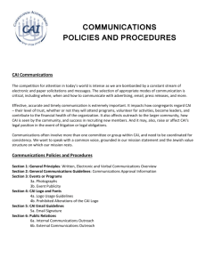 Communications Policies and Procedures