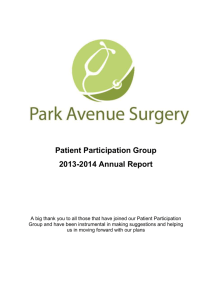 Patient Participation Group 2013
