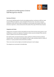 Staff Recognition Award Scheme