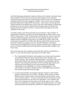 Graduate Committee Report - Fall 2011