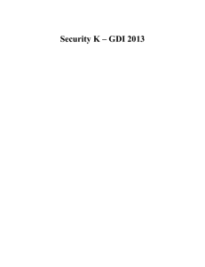 Security K - GDI 2013 Ev Packet