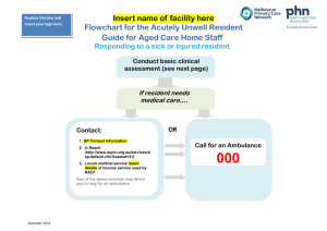 Flowchart for the acutely unwell resident