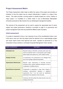 How to use the assessment matrix