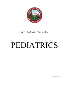 Pediatrics Clerkship Curriculum