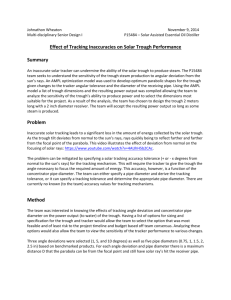 Effect of Tracking Inaccuracies on Solar Trough