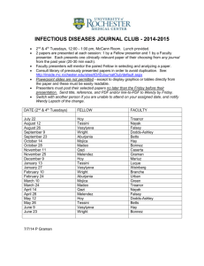 infectious diseases journal club - 2014-2015