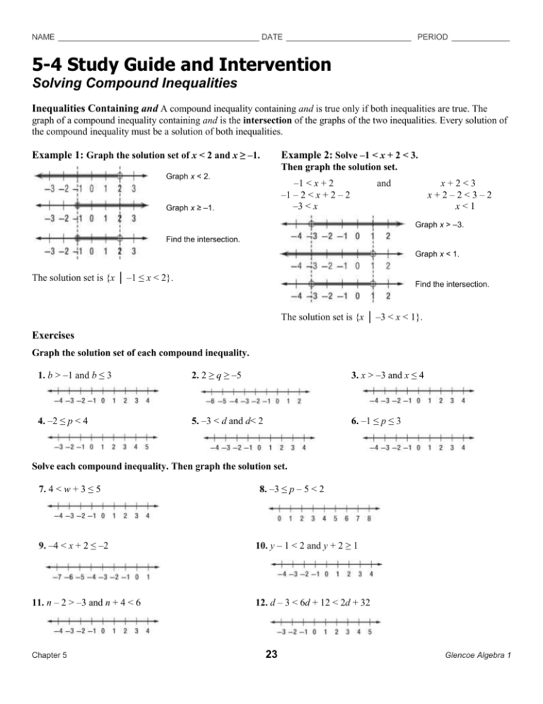 compound inequalities homework 11