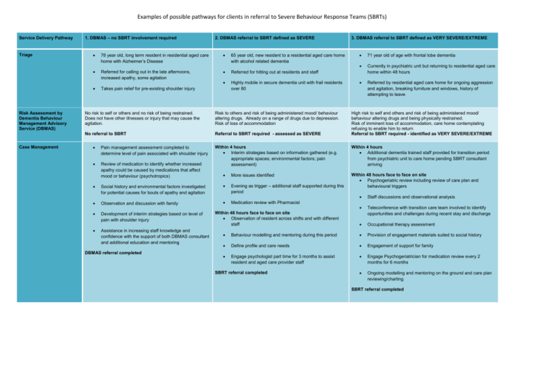 Severe Behaviour Response Teams information pack