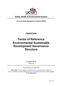 Environmental and Sustainable Development Governance Structure