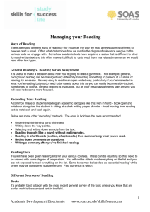 Recording Your Reading