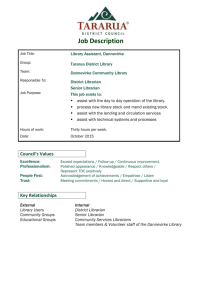 Position Description - Tararua District Council
