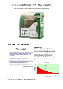 Public Access Defibrillator (PAD)