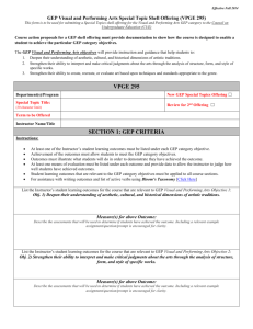 (VPGE 295) This form is to be used for submitting a Special Topics