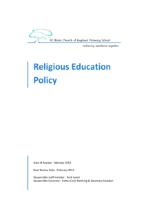 RE-policy1 - St Blaise CE Primary School | Achieving Together