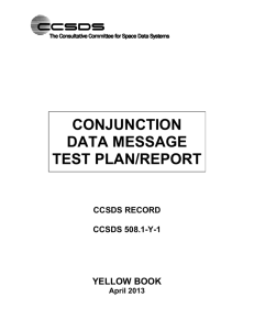 Conjunction Data Message Test Plan and Report