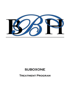Suboxone Patient Packet - Beaumont Behavioral Health